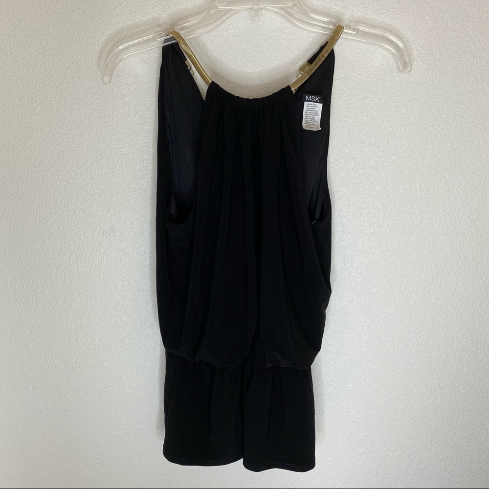 MSK Gold Chain Sleeveless Top